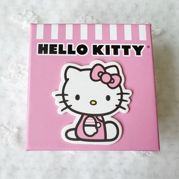 Hello Kitty Silver Charm Hoop Earrings - Picture 7 of 7